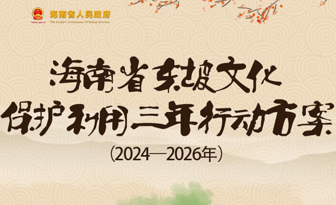 图解 | 海南省人民政府办公厅关于印发《海南省东坡文化保护利用三年行动方案（2024—2026年）》的通知